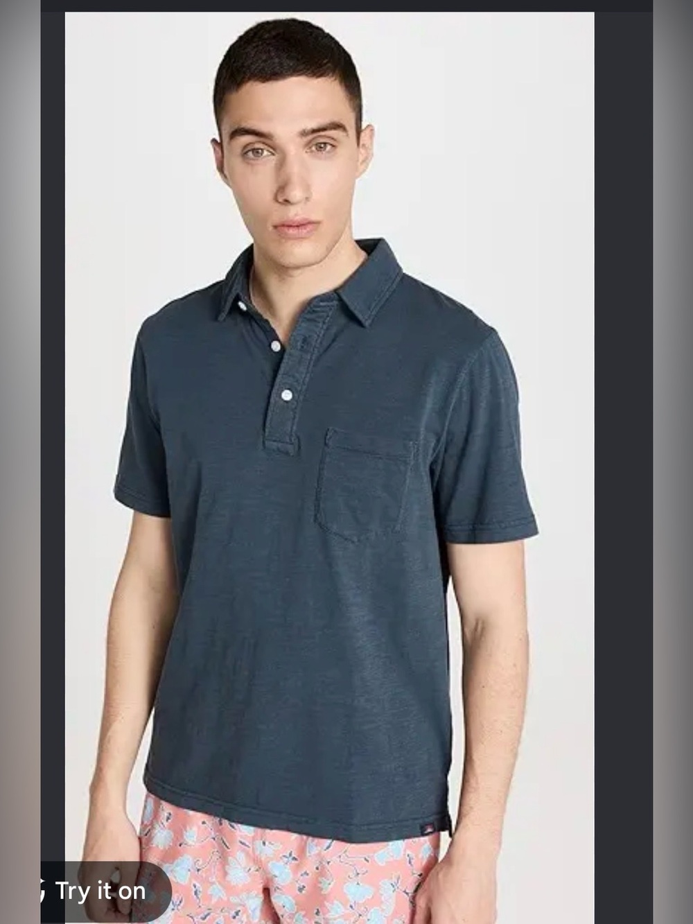 Faherty Sunwashed Cotton Polo Shirt , Large